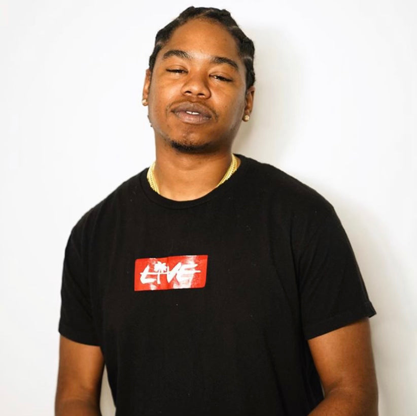Black & Red Box Logo Shirt