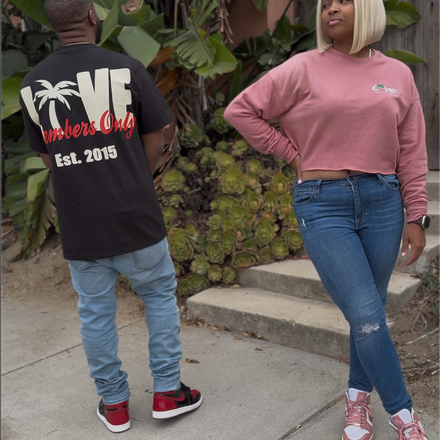 Ladies "Dusty Rose" Cropped Sweatshirt