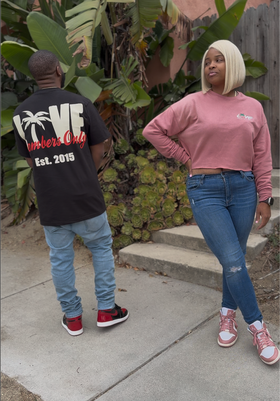 Ladies "Dusty Rose" Cropped Sweatshirt