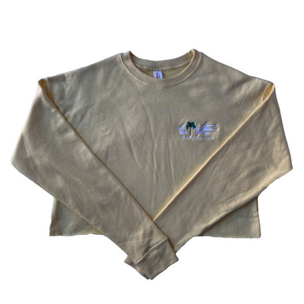 Ladies "Mellow Yellow" Cropped Sweatshirt