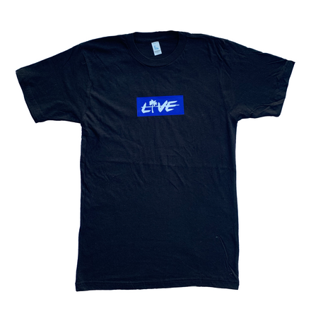 Black & Blue Box Logo Shirt
